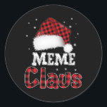 Adesivo Meme Claus Christmas Red Xadrez Pajama Match<br><div class="desc">Meme Claus Christmas Red Xadrez Pajama Mateza</div>