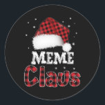 Adesivo Meme Claus Christmas Red Xadrez Pajama Match<br><div class="desc">Meme Claus Christmas Red Xadrez Pajama Mateza</div>