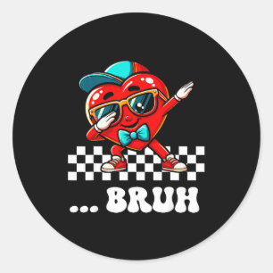 Adesivo Meme Coração Dabbing Bruh Dito Divertido Irmão Cri