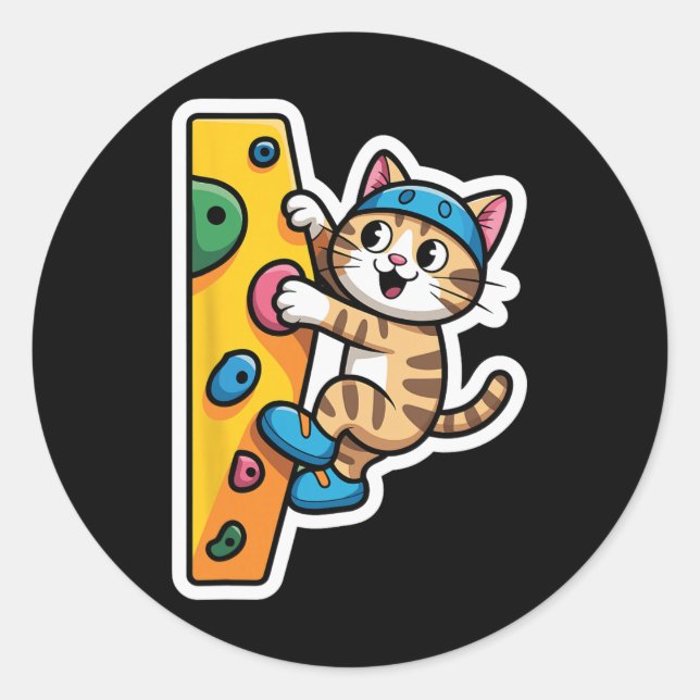 Adesivo Meme da Parede de Escalada do Gato  (Frente)
