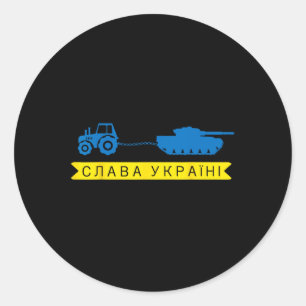 Adesivo Meme de agricultor ucraniano roubando um tanque ru
