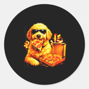 Adesivo Meme de cachorro goldendoodle meme com óculos de s