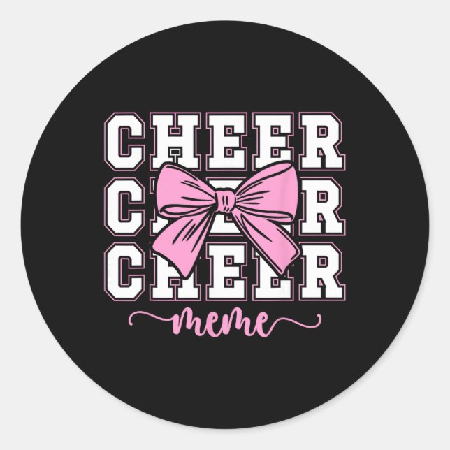 Adesivo Meme de Cheerleader Meme Coquette Cheerlea (Frente)