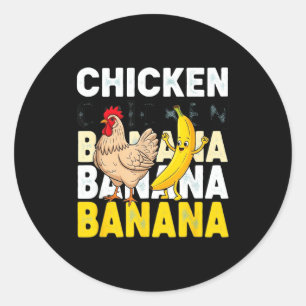 Adesivo Meme de Dança de Frango Banana Engraçado para Cria