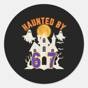 Adesivo Meme de Fantasma Assombrado de Halloween 67 Seis S