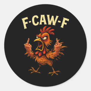 Adesivo Meme de galo F-caw-f Fcawf Humor de galinha engraç
