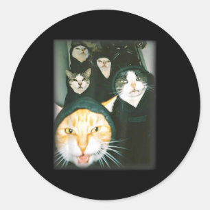 Adesivo Meme de Gangue de Gato Engraçado Gatos Caóticos Fe