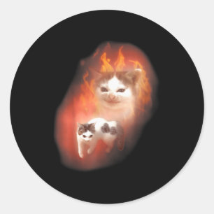 Adesivo Meme de Gato Bravo Humor Engraçado Amante de Gatin