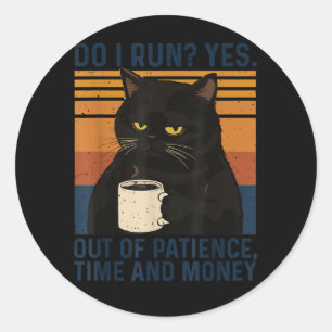 Adesivo Meme de Gato Engraçado Humor Gato Preto Citação Sa