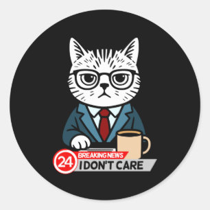 Adesivo Meme de Gato Engraçado Humor Sarcástico Eu Não Me 