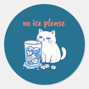 Adesivo Meme de gato engraçado sem gelo por favor homens m