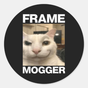 Adesivo Meme de gato mogando quadro