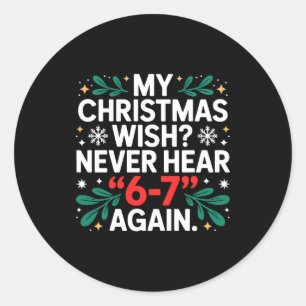 Adesivo Meme de Matemática 67 Engraçado Seis Sete Natal Al