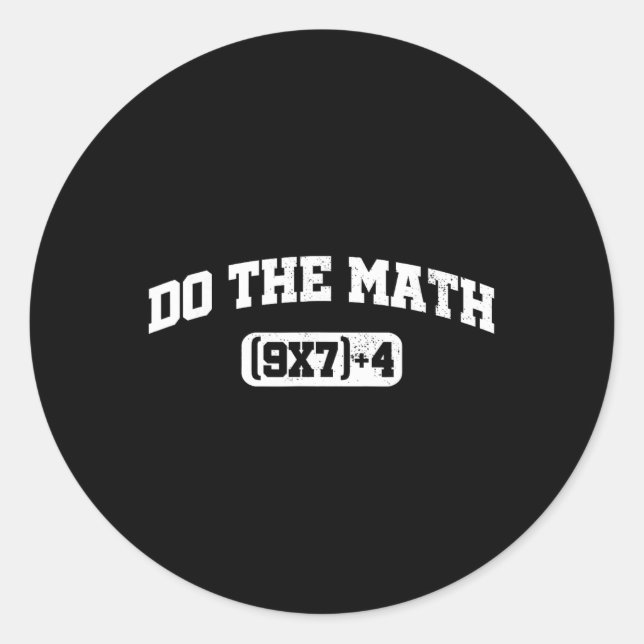 Adesivo Meme de Matemática, Meme de Matemática 67, Profess (Frente)