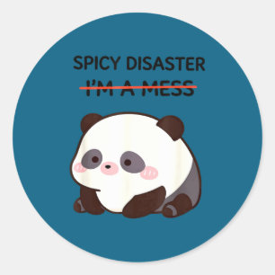 Adesivo Meme de panda engraçado humor sarcástico kawaii mu