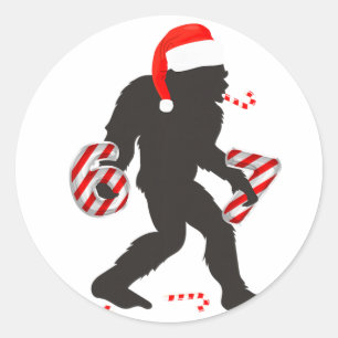 Adesivo Meme Divertido 67 Com Pé Grande E Canudos De Natal