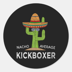 Adesivo Meme Divertido de Kickboxer Hilário Engraçado Kick