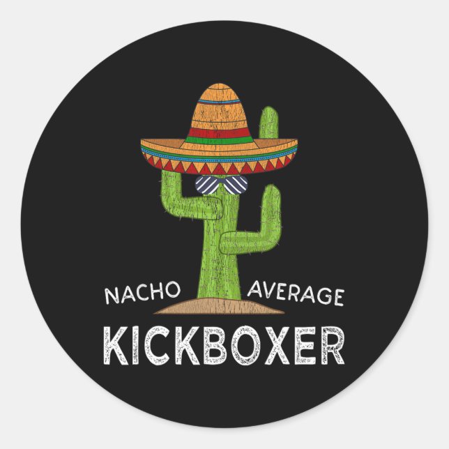 Adesivo Meme Divertido de Kickboxer Hilário Engraçado Kick (Frente)