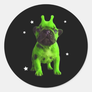 Adesivo Meme do Cão Alien Retro Cão Bobo Espaço Vintage Bb