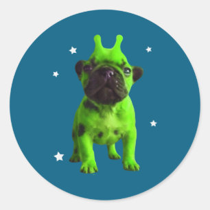 Adesivo Meme do Cão Alienígena Retro Bobo Cão Espaço Antig