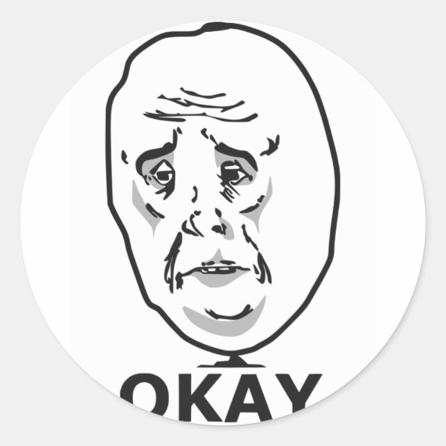 Adesivo Meme do Cara Okay (Frente)