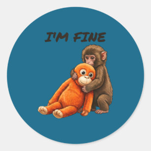 Adesivo Meme do macaco triste punindo com um brinquedo lar