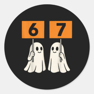 Adesivo Meme engraçado 67 Halloween Tendência Seis Sete Fa