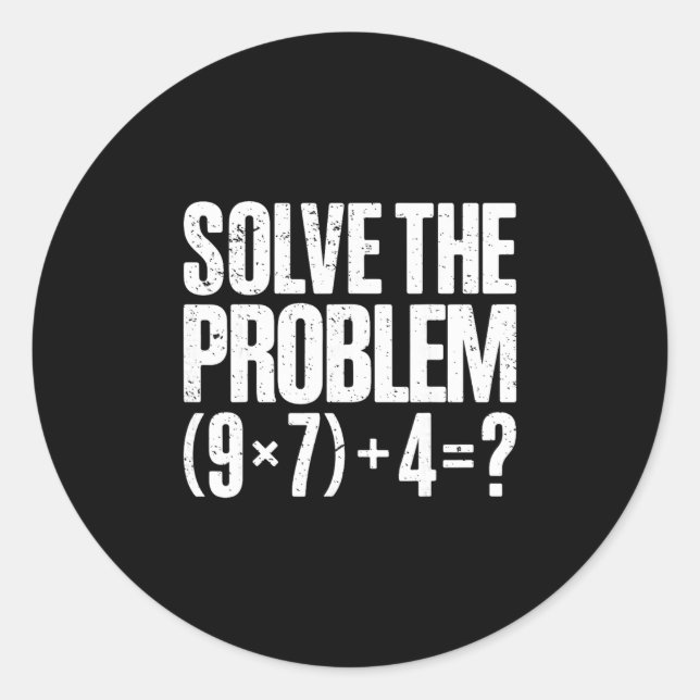Adesivo Meme engraçado 67 Pemdas Professor de matemática B (Frente)