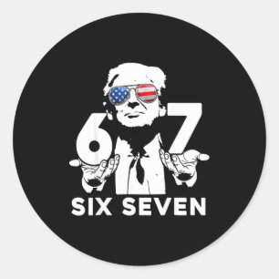 Adesivo Meme engraçado 67 Seis Sete Trump