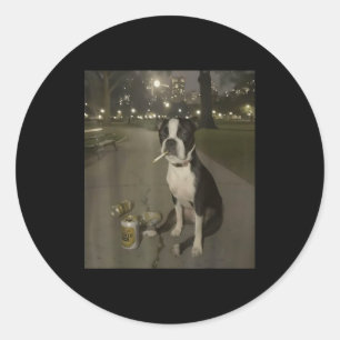 Adesivo Meme Engraçado de Cachorro Fumando Cigarro Meme de