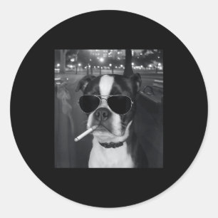 Adesivo Meme Engraçado de Cachorro Fumando Cigarro Meme de