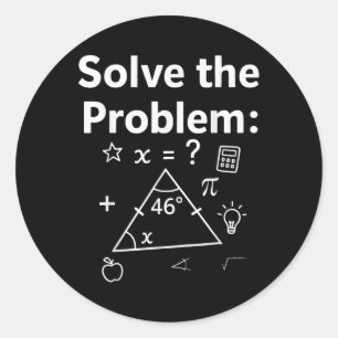 Adesivo Meme engraçado de matemática 67 Resolva o problema
