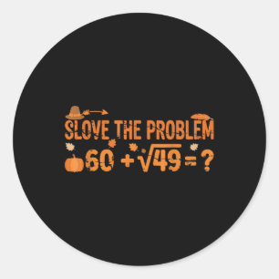 Adesivo Meme engraçado de matemática de Ação de Graças Gen