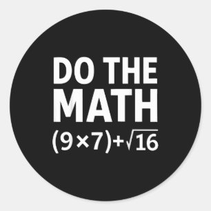 Adesivo Meme Engraçado de Matemática – Humor de Nerd Equaç