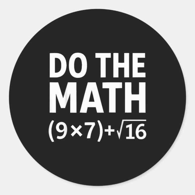 Adesivo Meme Engraçado de Matemática – Humor de Nerd Equaç (Frente)