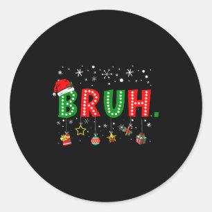 Adesivo Meme engraçado de Natal dizendo oi para o mano ado