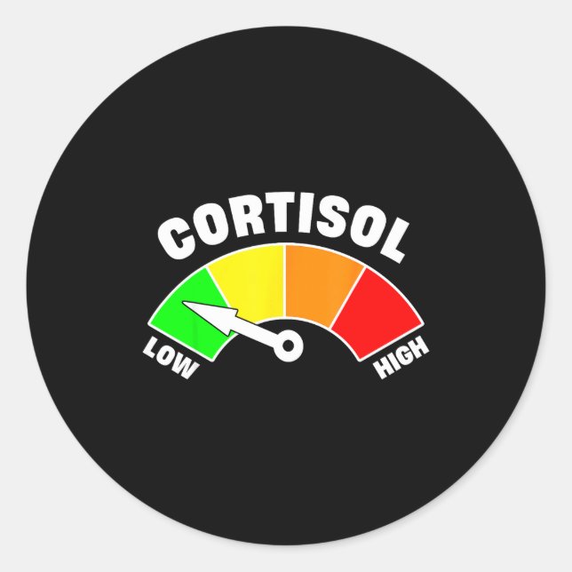 Adesivo Meme engraçado de níveis baixos de cortisol  (Frente)