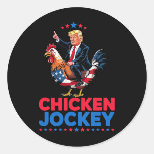Adesivo Meme Engraçado do Frango Jóquei Trump