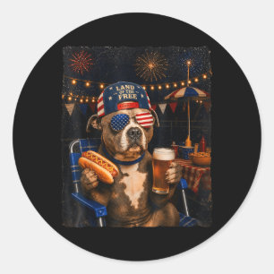 Adesivo Meme engraçado do Pitbull bebendo cerveja cachorro
