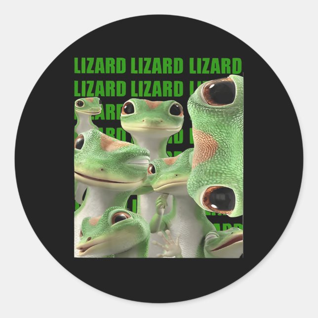 Adesivo Meme Engraçado Lizard Lizard (2 Lados) _1 (Frente)