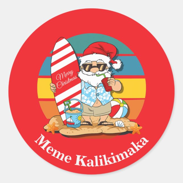 Adesivo meme kalikimaka do Havaí (Frente)