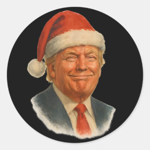 Adesivo Meme Natalino Trump Face Papai Noel Engraçado