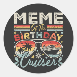 Adesivo Meme of the Birthday Cruiser Vacation