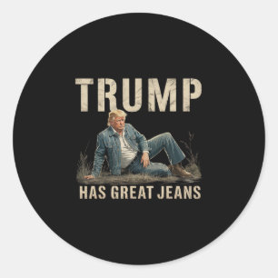 Adesivo Meme Retro Trump Tem Ótimas Calças Jeans