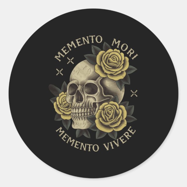 Adesivo Memento Mori Memento Vivere - Filosofia &amp; Lat (Frente)