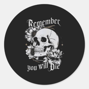 Adesivo Memento Mori Skull Filosofia Estática Homens Mulhe