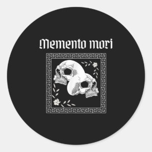 Adesivo Memento Mori Skull Filosofia Estática Homens Mulhe