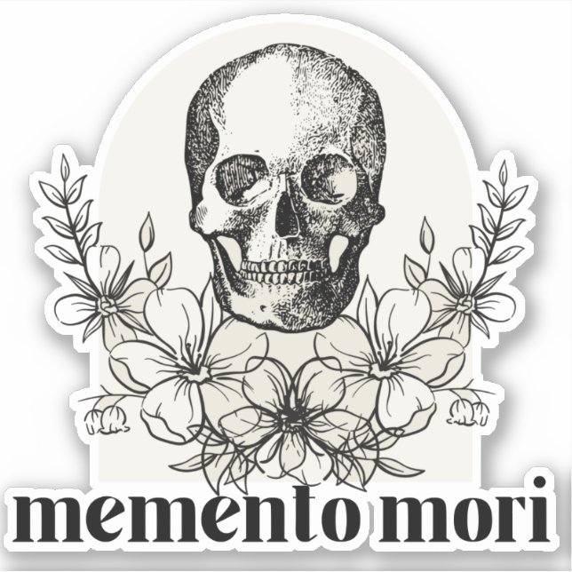 Adesivo Memento Mori - Vinil Sticker (Frente)