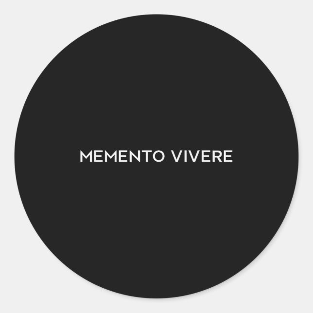 Adesivo Memento Vivere Lembra De Viver Filosofia Latim Q (Frente)
