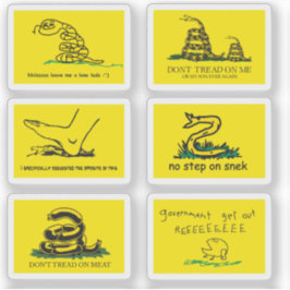 Adesivo Memes paródia da bandeira de Gadsden Snekright x6